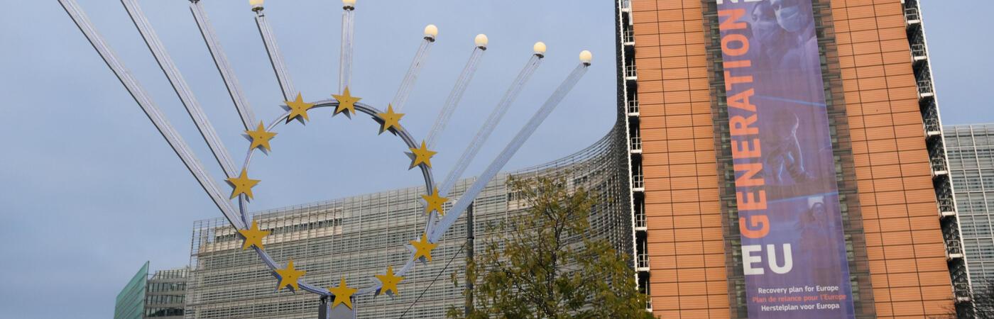 Where Europe Goes Will Jews Follow JPR   Jewish Menorah Next Eu Building 