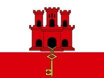 The flag of Gibraltar