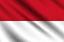 The flag of Monaco