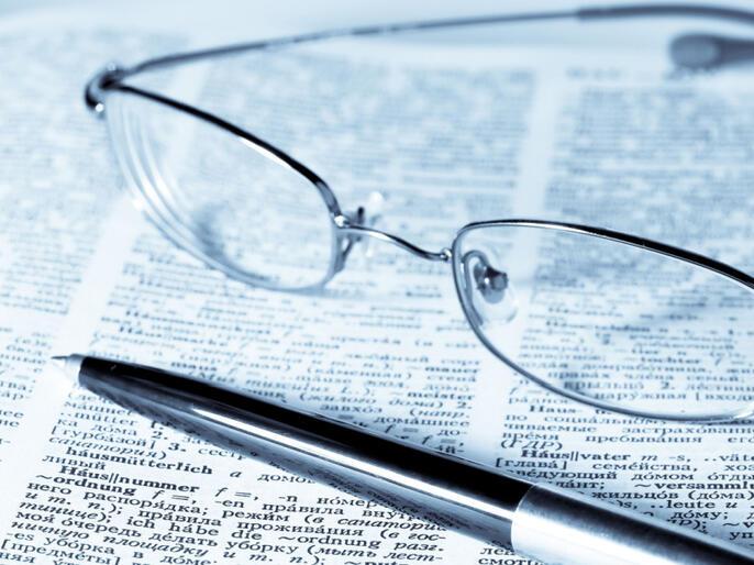 Glasses over a book