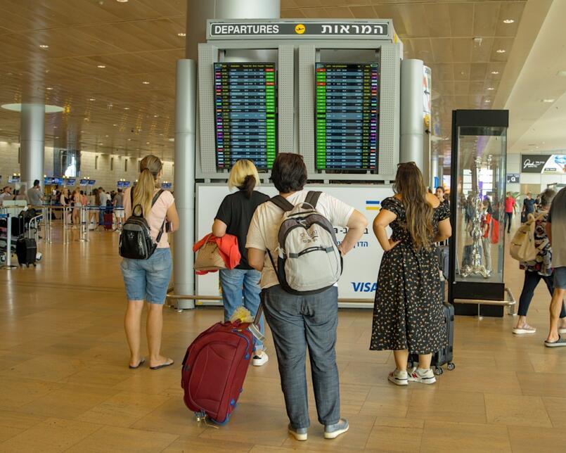 Israelis at Ben Gurion Airport