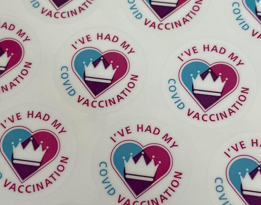 Covid19 'vaccinated' stickers