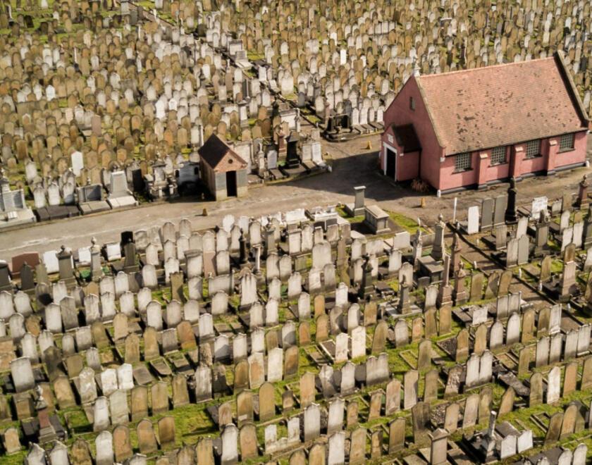 Arial of Edmonton Jewish cemetery