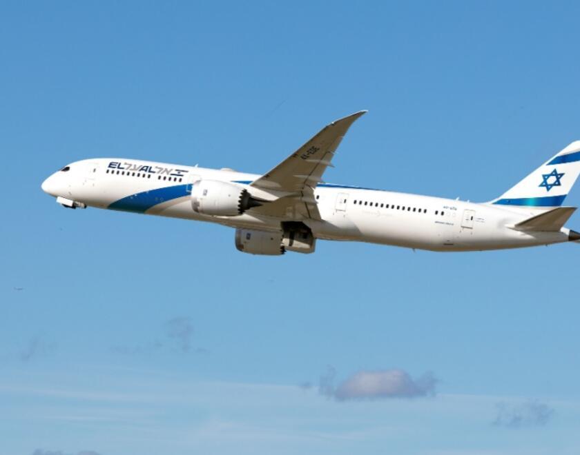 El Al plane taking off from Heathrow Airport