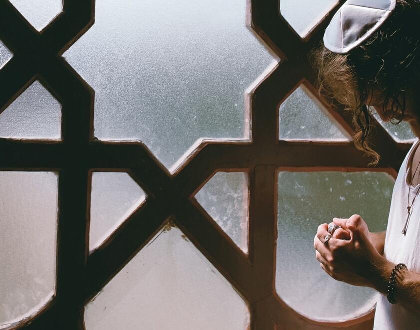 Lonely young Jewish man